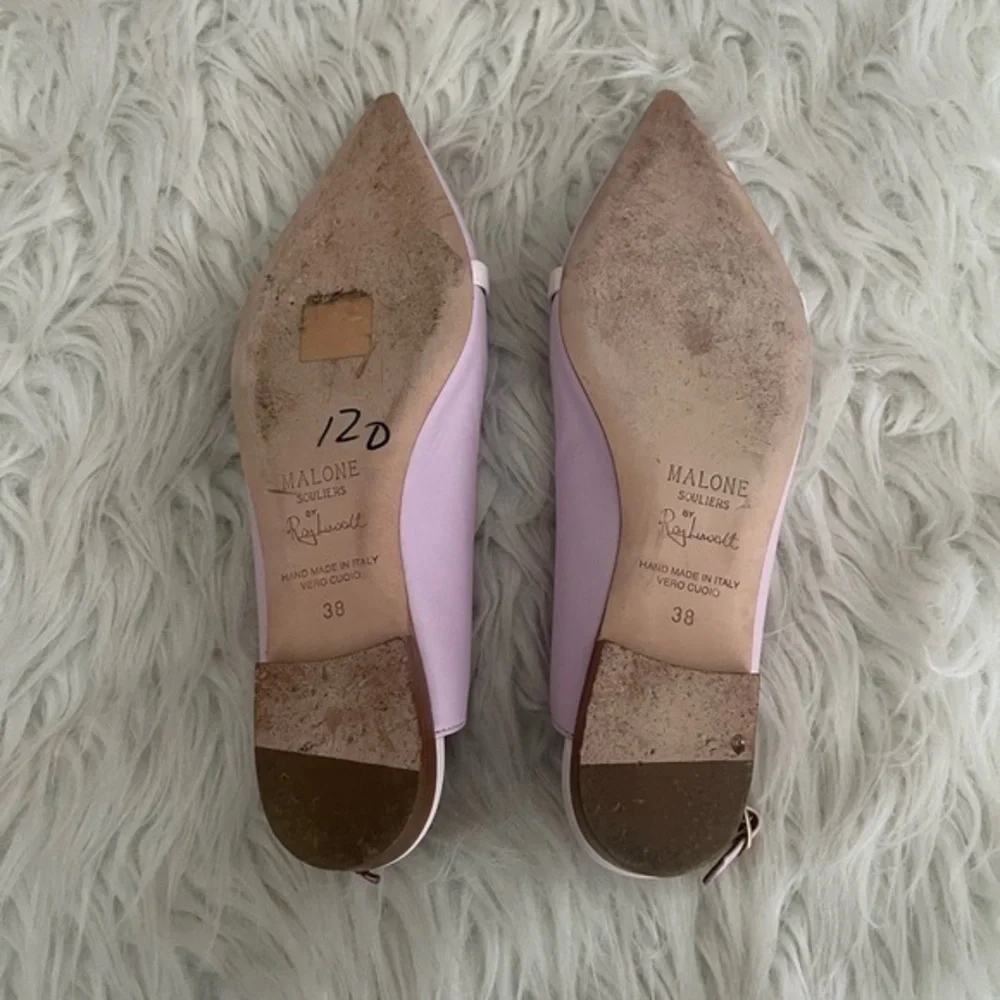 Malone souliers Roy luwolt Marion flat ballerina slingback leather shoes - Picture 6 of 8
